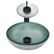 Novatto Mini 12-inch Silver Foiled Glass Vessel Bath Sink Set, Matte Black NSFC-7032-1217003MB - alternate 2